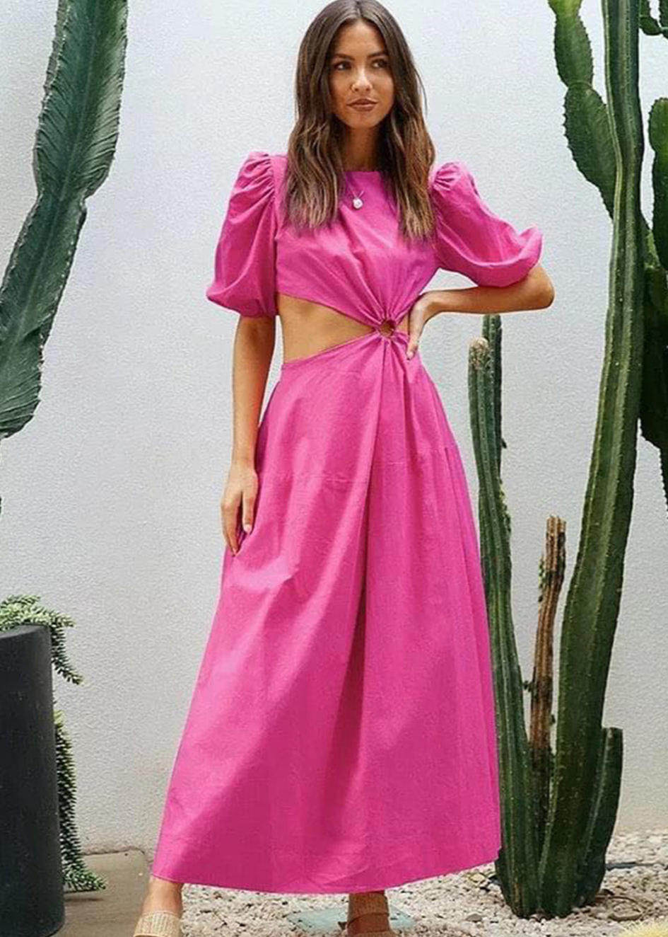 Cerise Maxi dress