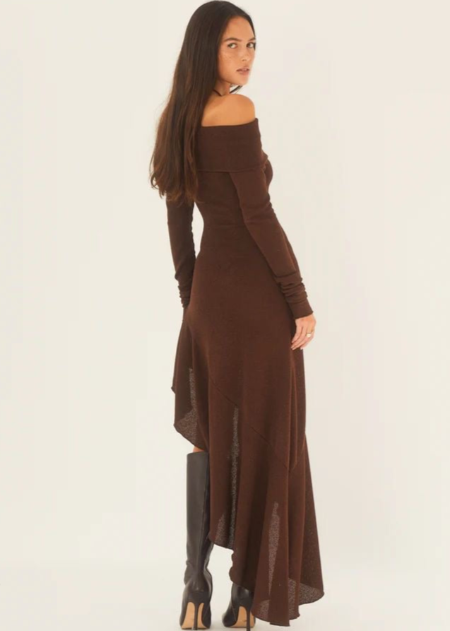 Cocoa off shoulder dress